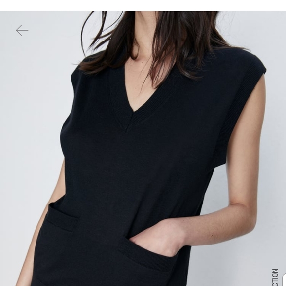 Zara Jackets & Blazers - ZARA Pocket Knit Sweater Vest